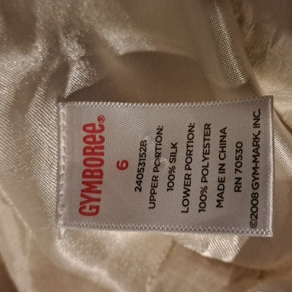 Gymboree off white silk & tulle dress size 6 - Picture 6 of 6